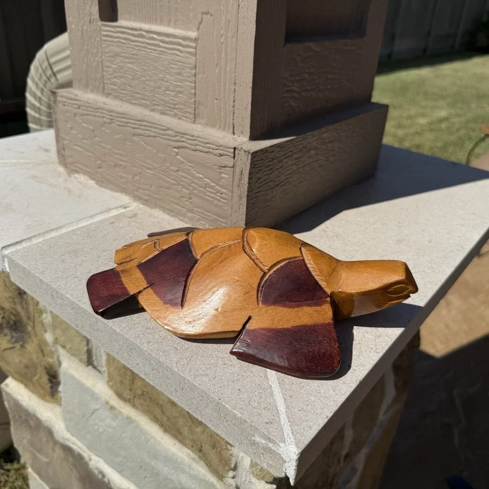 Carved Ironwood Sea Turtle Dark Wood Handmade Figurine Beach Decor